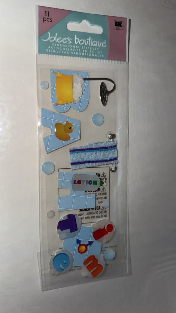RARE Jolee’s Bath Time Baby Toddler Kids Scrapbooking Title Stickers