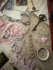 Romantic Vintage Poetry Ephemera Bundle Junk Journal Shabby Chic Pink Kit