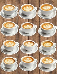 Latte Mug Vinyl Die Cut Stickers Set Scrapbooking Laptop Waterbottle
