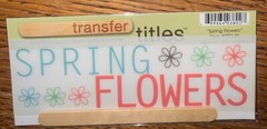 My Mind’s Eye RUB ON TRANSFER TITLES “ Spring Flowers “ SCRAPBOOK CRAFT Card