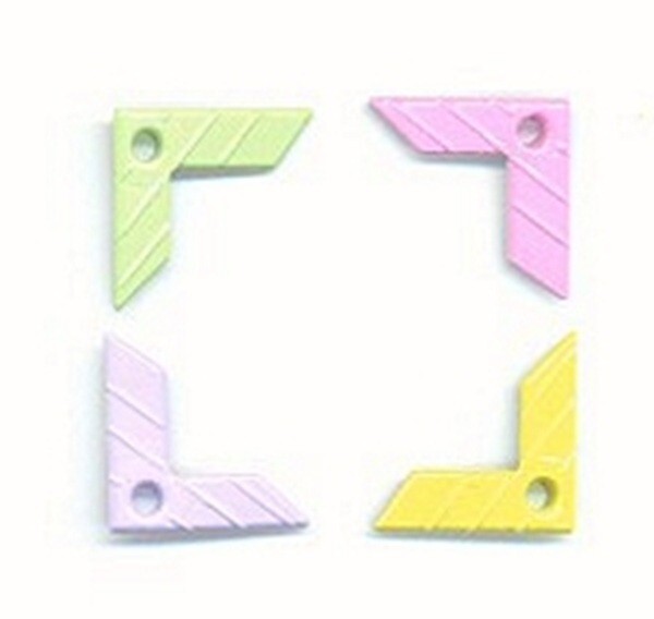 PASTEL PHOTO CORNER SCRAPBOOKING EYELETS EYELET OUTLET APPROX 10 PCS 4 COLORS