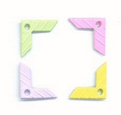 PASTEL PHOTO CORNER SCRAPBOOKING EYELETS EYELET OUTLET APPROX 10 PCS 4 COLORS