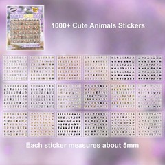 2000+ Mini Stickers Pack, 36 Sheets Tiny Animal & Cute Pet Stickers with Twee…