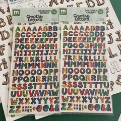 Vintage Sticker Lot- Francis Meyer Provo Craft Letters Alphabets Words Numbers