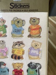 1980 Shirt Tales Hallmark Sticker Set 4 Sheets 36 Stickers Sealed NOS