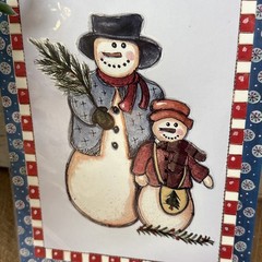 Joy Marie Die-Cut Frames, Snowman NIP 1 sheet Lignin and Acid Free