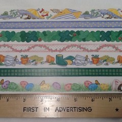 Easter Egg Spring 12″ Borders SCRAPBOOK Stickers by Tie Me To The Moon