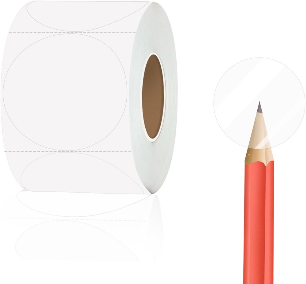 500 Pcs Clear Retail Package Seals 1.5Inch Round Circle Wafer Seal Sticker