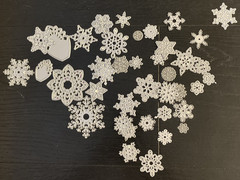 LRG Lot Metal Die Cuts Crafts Card Making Scrapbook Christmas Snowflakes Sayings