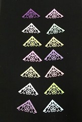 Page Corners Lace Edge Corner Page Accents Die Cut Embellishments 10 pcs 1-1/4”