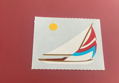 Vtg Mrs Grossman’s Sailboat Sticker Mod