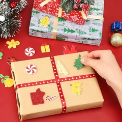 Christmas Glitter Foam Self Adhesive 300 Piece Stickers Decorations Set
