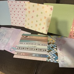 Mermaid Baby Boy Llama 12×12 Paper & Sticker Lot – Scrapbooking