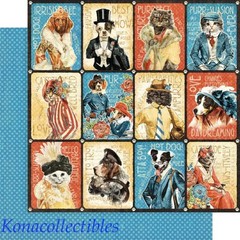 Graphic 45 Well Groomed 12×12 Collection Pack New! 2 shts each + Stickers