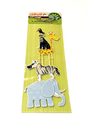 My Wildlife 3D Embellishment Jungle Animal Zebra Elephant Giraffe Gorilla Safari