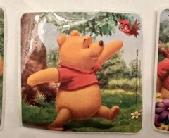 Vintage Smile Makers Sandylion Winnie The Pooh Stickers Lot of 5 2.5 x 2.5 Inch