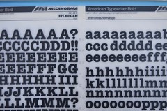 Mecanorma Dry Transfer Lettering 321.60 CLN #177 AMERICAN TYPEWRITER BOLD 15mm
