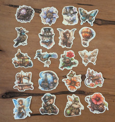 Steampunk Sticker Packs 20 Per Pack