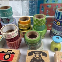 Craft Lot Journal Supplies Washi Hanger Tape Stamps Stickers Stencils Punches
