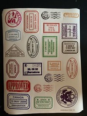 Oriental Trading Country Stamp Sticker Sheets- 12 pack- New in package