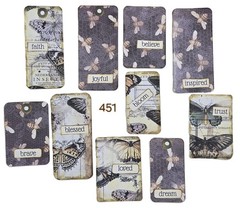 Bees and Butterflies Ephemera – Tags Cards – 451