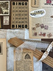 Vintage Ephemera Lot of 60 PCS Junk Journal Book Pages Stamps Buttons Victorian