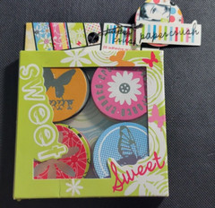 20 PAPER CRUSH Adhesive Chipboard Accents Colorbok HOPE SIMPLE LIFE LUCKY HAPPY