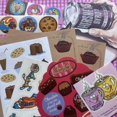 Vintage Chocolate Scratch Sniff Stickers & Stationery Hallmark Trend Scholastic