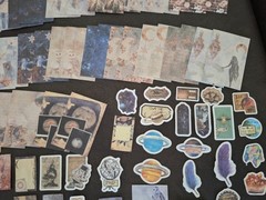 Original Retro Material Pack 100 Pc Scrapbooking JJ Craft Kit Papers Illusory…