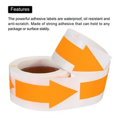 Sticker Labels 150 Count/Roll 1.2×2.8 Inch Fluorescent Orange Signs,2 Rolls