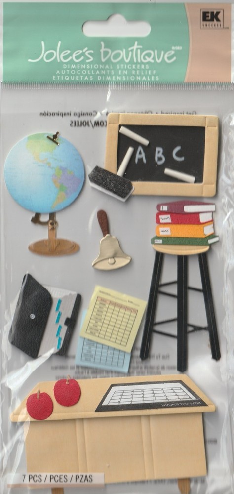 Jolees Boutique » TEACHER «classroom books Dimensional Scrapbooking Stickers