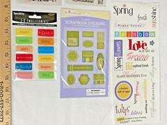 6 CRAFTING Scrapbook Sticker Sets PHRASE CAFE-Ms ELIZABETHS-SPRING SAYINGS 2004