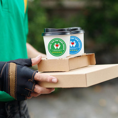 2 Inch Thank You for Your Order Stickers 5 Star Review Delivery Labels Freshness