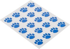 Creative Blue Paw Prints Sticker Set – 120 Durable, Water-Resistant Designs