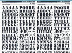 MECANORMA Dry Transfer Lettering 23.96 LN #861 STENCIL 16mm