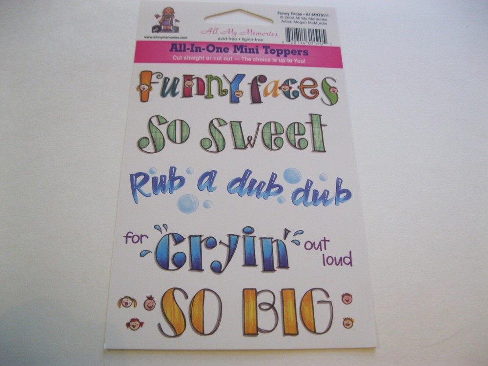All My Memories All In One Mini Toppers – Funny Faces 2002