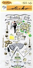 Wedding Day, 4×7″ scrapbook stickers – Sticko SPOC10