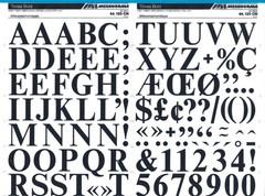 MECANORMA Dry Transfer Lettering 44.120 CN #963 TIMES BOLD 33mm