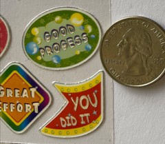 CHEER UP FOIL Stickers(11pc) Encouraging Phrases￼•Sport•Card Making•Teachers•WOW