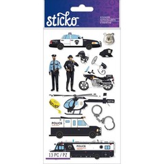 Stickers Sticko Police Department Policeman Car Motorcycle Badge Helicopter Tape