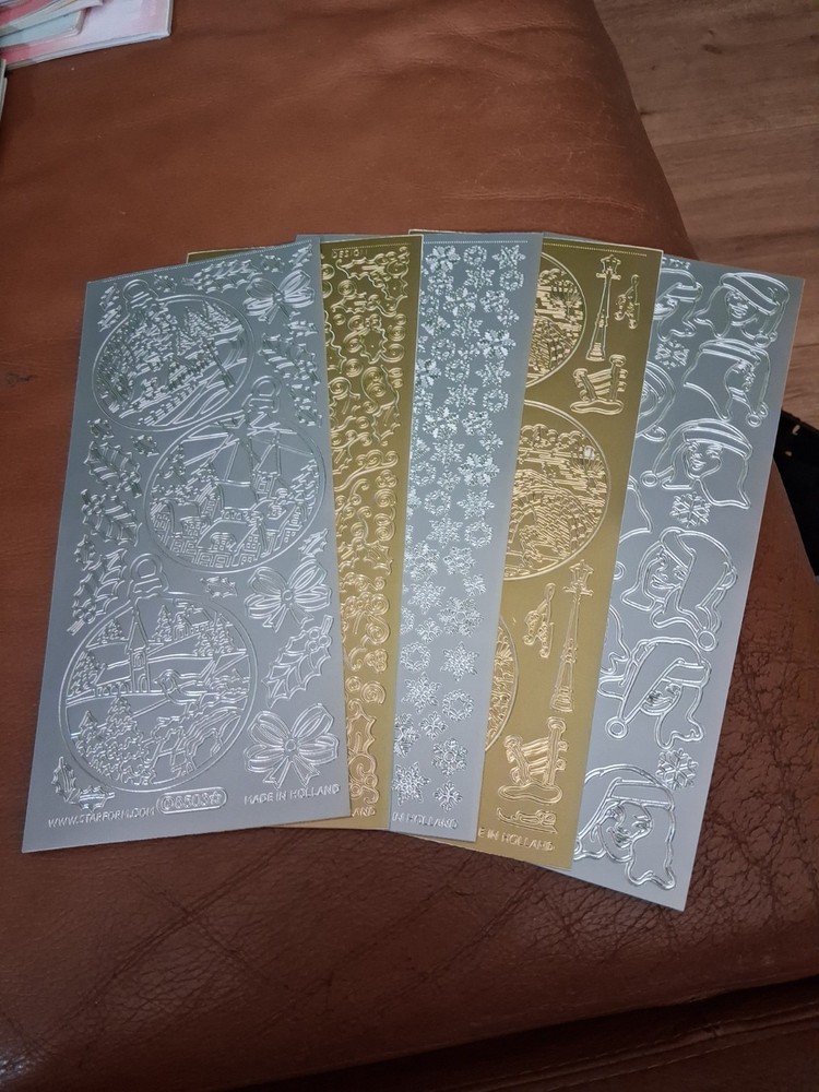 5X STICKERS SCRAPBOOKING NEW (ST1423) CHRISTMAS