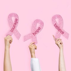 80 Pcs Pink Ribbon Cutouts Breast Cancer Awareness Glitter Paper Cutouts 7.9 …