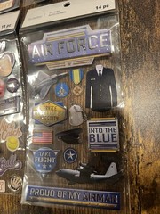 6 PACKS BY RECOLLECTIONS 3D STICKERS AIR FORCE SOFTBALL FAMILY SCRAPBOOKING