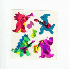 Vintage Sandylion Dinosaur Dolphin Frog Stickers Glitter Prism – You Choose