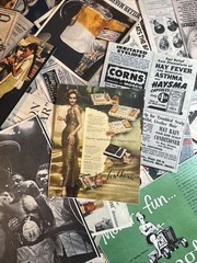 80+piece vintage style advertisement) Lot Junk Journal Ephemera SET 2