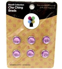 Imaginisce Lot of 5 packs Cha Ching Brads White Pink Yellow Bazzill 30 pcs