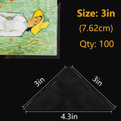 , Archival Polypropylene Mounting Corners, Acrylic Self-Adhesive Acid-Free Non-Y