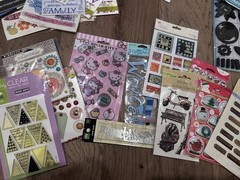 HUGE Lot 75+ Sheets Scrapbooking / Art Supplies / Embellishments Stickers Stamps