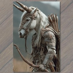 STICKER Unicorn Horse Archer Warrior Armor Bow Quiver Fantasy Mythic Hero