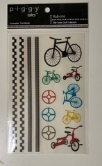 Piggy Tales Alphabet Stickers & Bicycles Rub Ons Card Making Scrapbooking